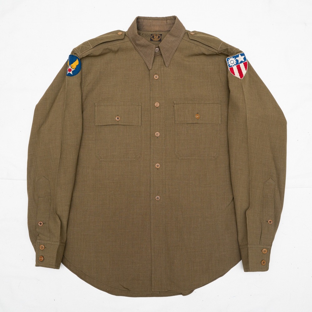 Vintage WWII 40s West Point Uniform Fabric UAA Air Force Chinstrap Button Up